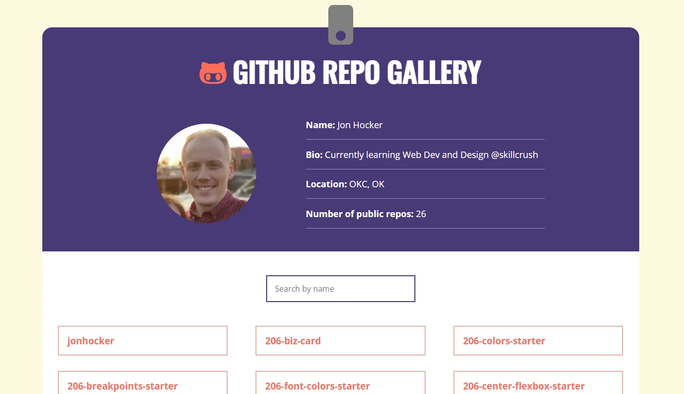 GitHub Repo Gallery